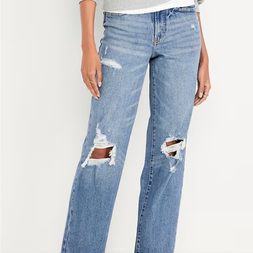 Old Navy High-Waisted OG Loose Ripped Jeans